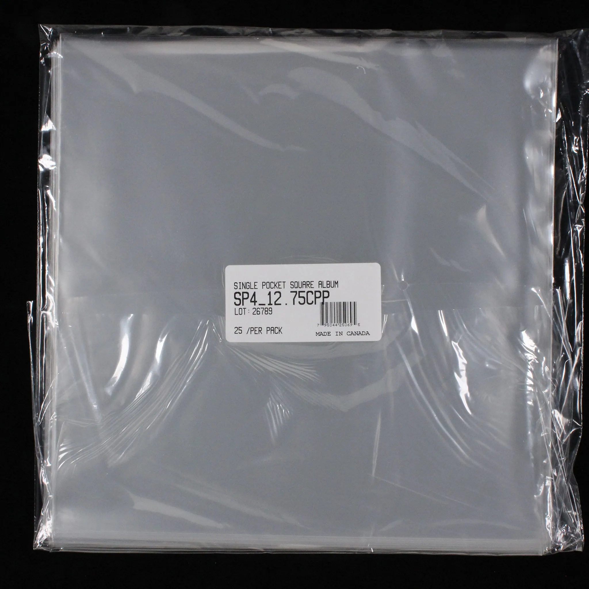 12.75" Single Pocket Outer Sleeves w/ No Flap - 4mil (25 pack)