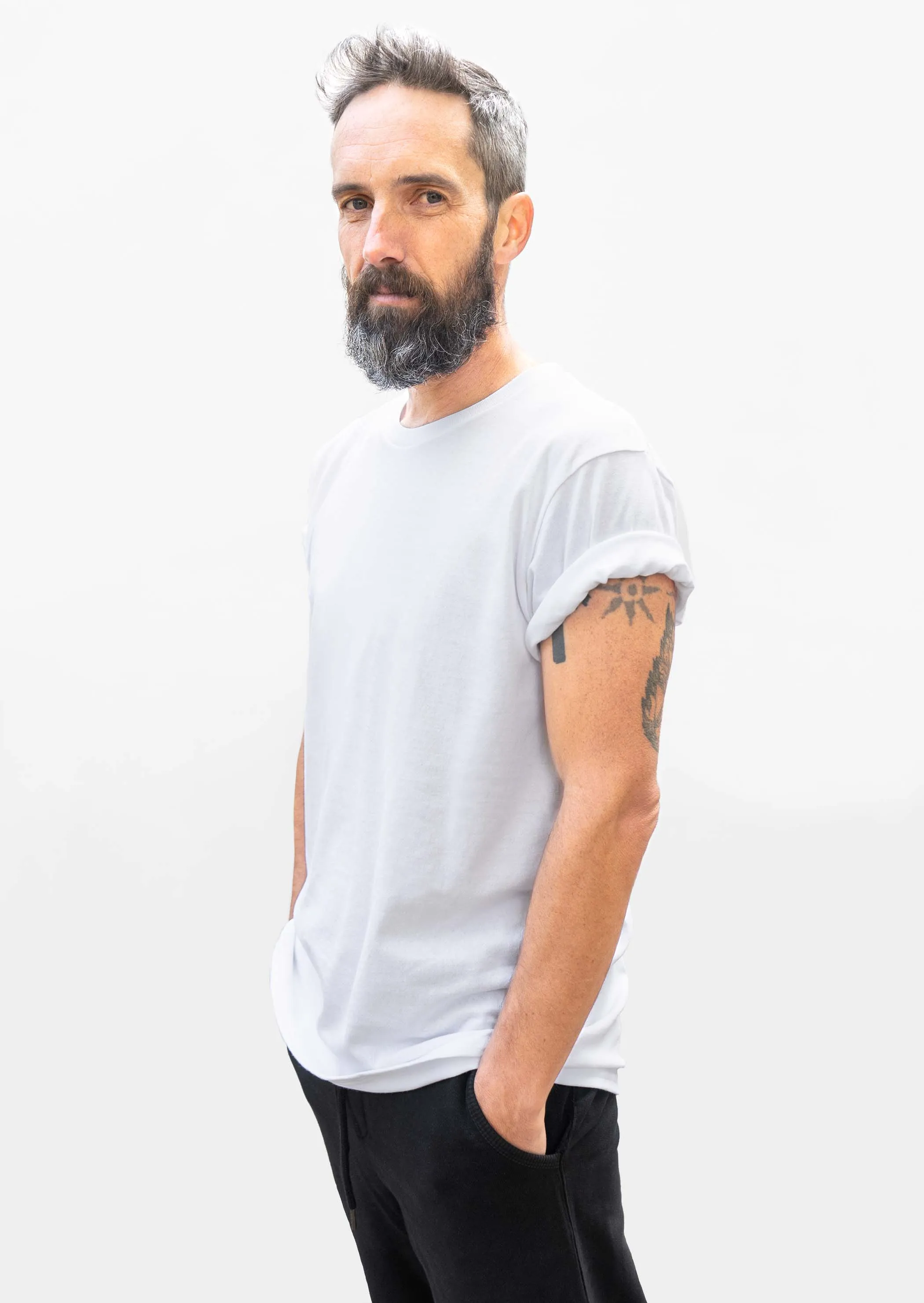 2 t-shirts blanc - kaki
