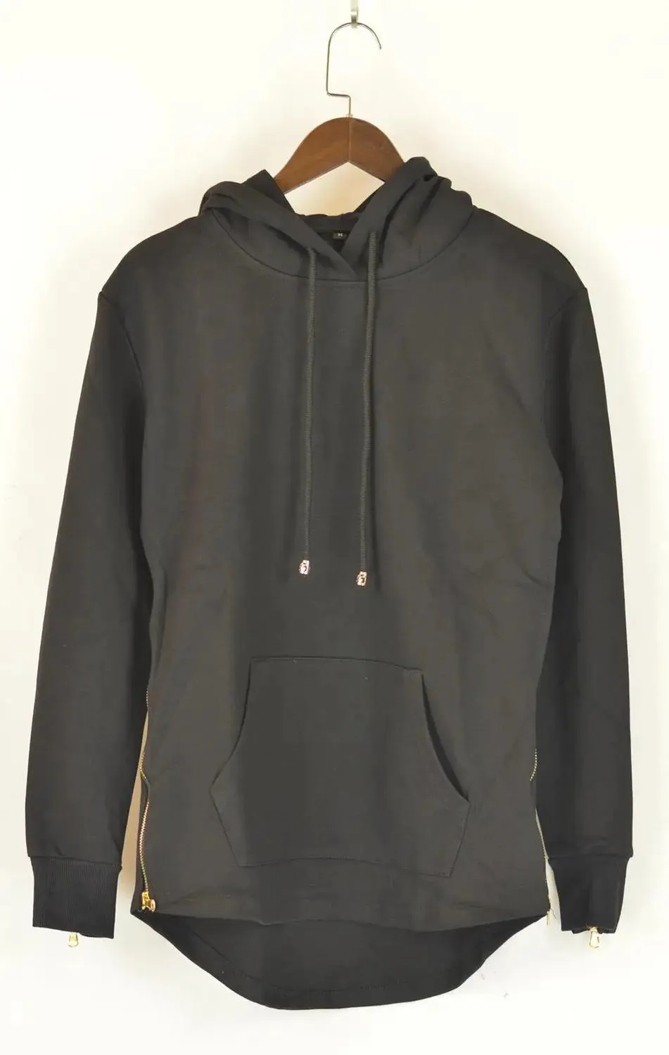 2023 Brand new Clothing Mens Hoodies Sweatshirts High street Long Zipper Sweatshirt Cut Extended Hoody Men male shirts