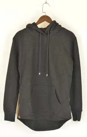 2023 Brand new Clothing Mens Hoodies Sweatshirts High street Long Zipper Sweatshirt Cut Extended Hoody Men male shirts
