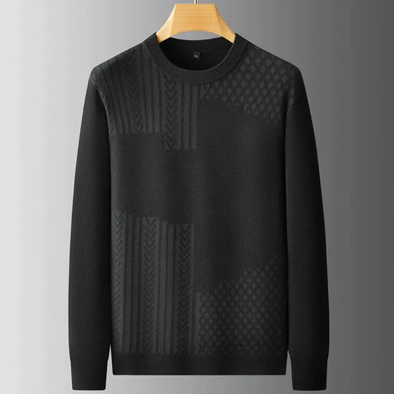 8XL 7XL 6XL 2024 New Fall Winter High End Luxury Sweater Men Soft Warm Thermal Cashmere Pullover Casual Loose Mens Sweaters