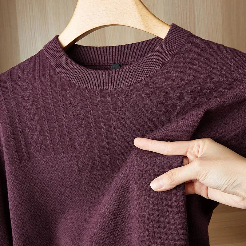 8XL 7XL 6XL 2024 New Fall Winter High End Luxury Sweater Men Soft Warm Thermal Cashmere Pullover Casual Loose Mens Sweaters