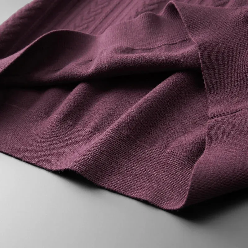 8XL 7XL 6XL 2024 New Fall Winter High End Luxury Sweater Men Soft Warm Thermal Cashmere Pullover Casual Loose Mens Sweaters