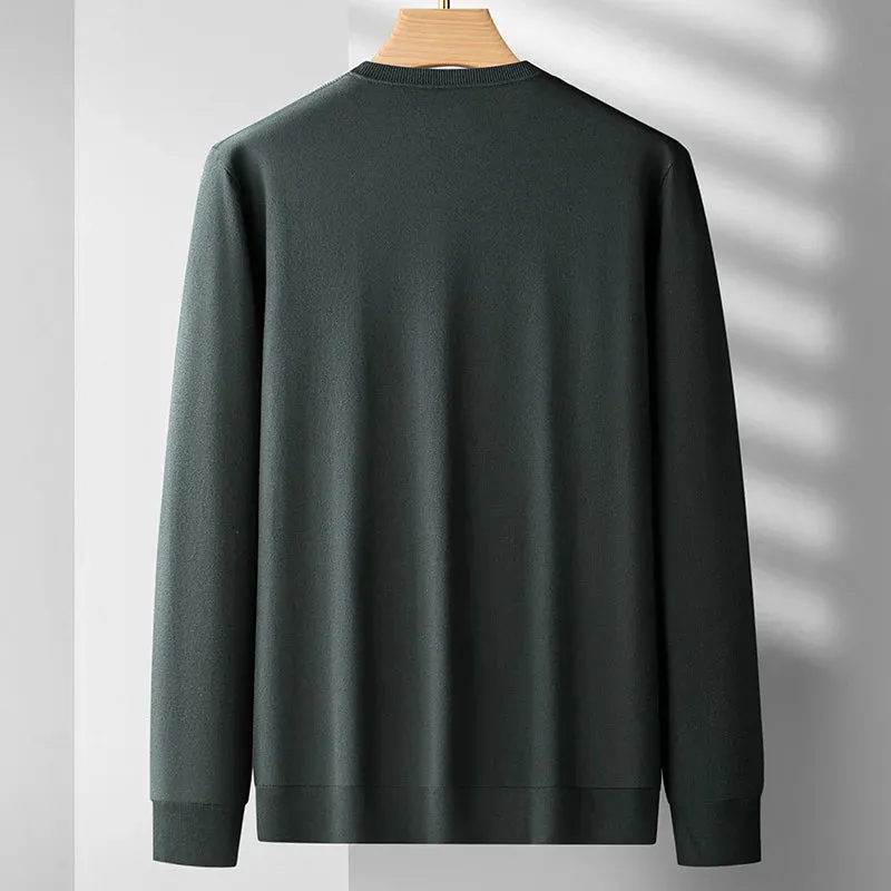 8XL 7XL 6XL 2024 New Fall Winter High End Warm Sweater Men Comfortable Wool Pullover Men Long Sleeve V-Neck Mens Jumper Sweaters