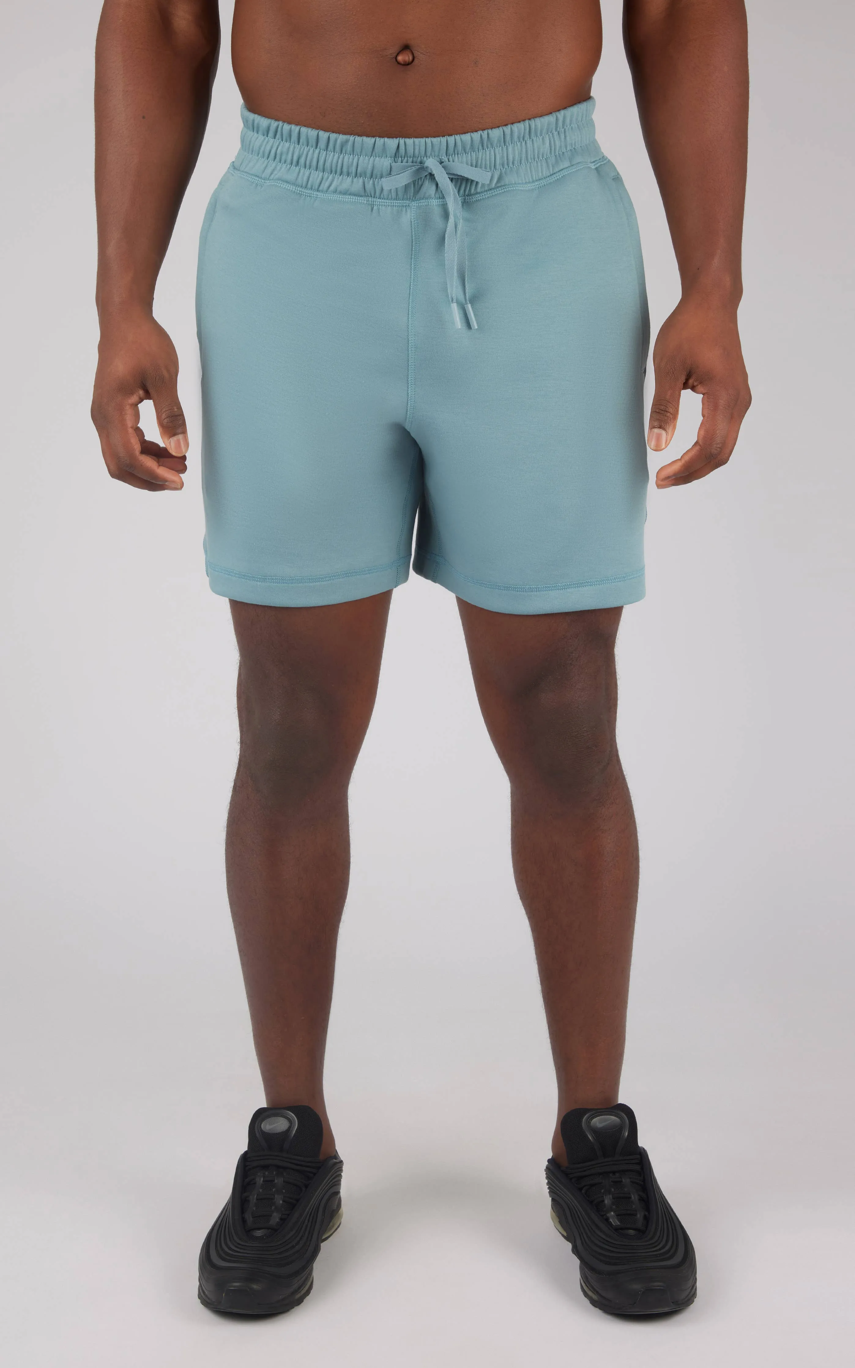 90 Degree by Reflex Scuba Shorts with Back Welt Pocket - Smoke Blue - MEN