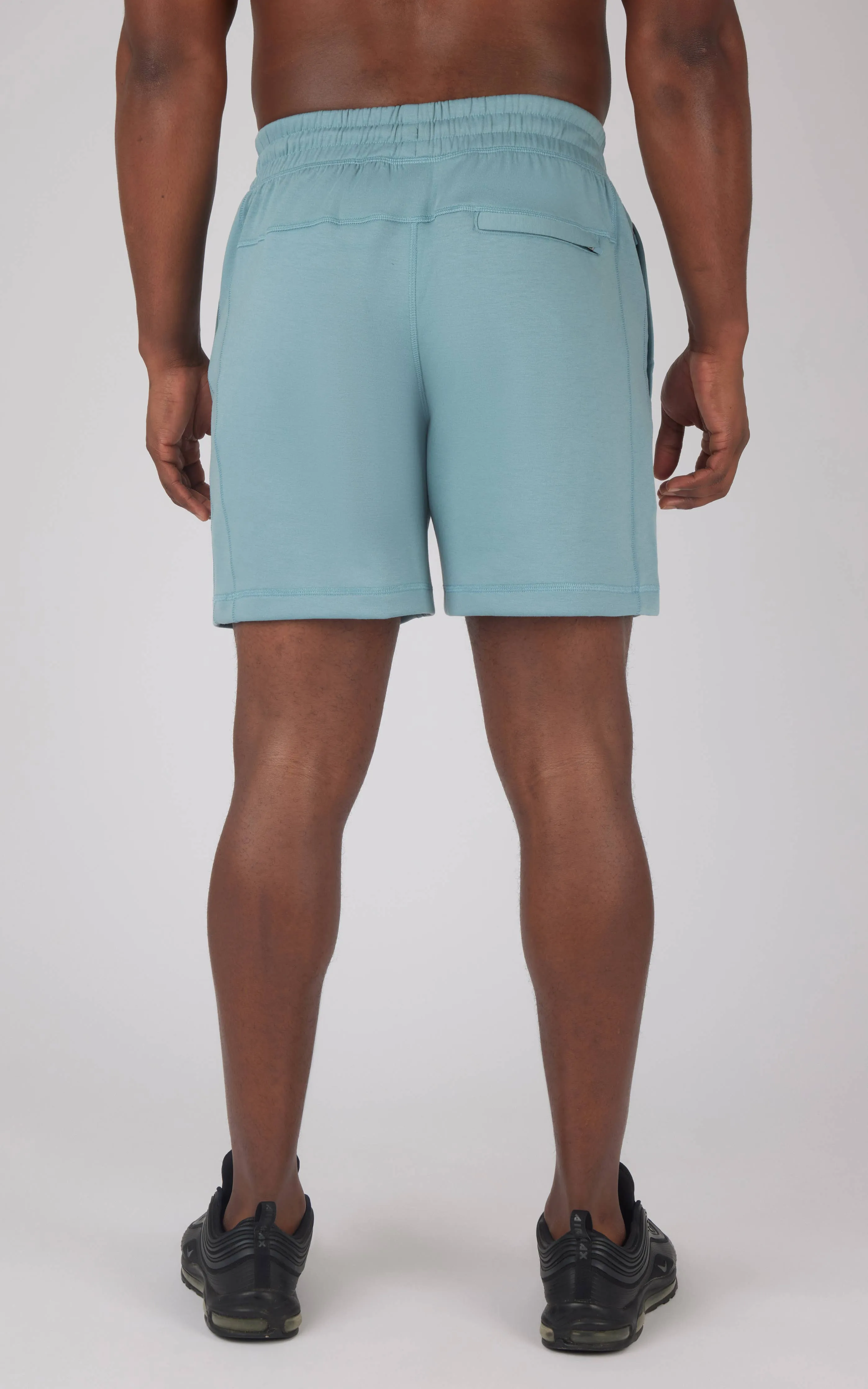90 Degree by Reflex Scuba Shorts with Back Welt Pocket - Smoke Blue - MEN