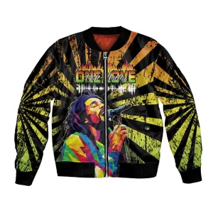 Afro-American Reggae Legend Bob Bomber Jacket One Love - Grunge Style LT15