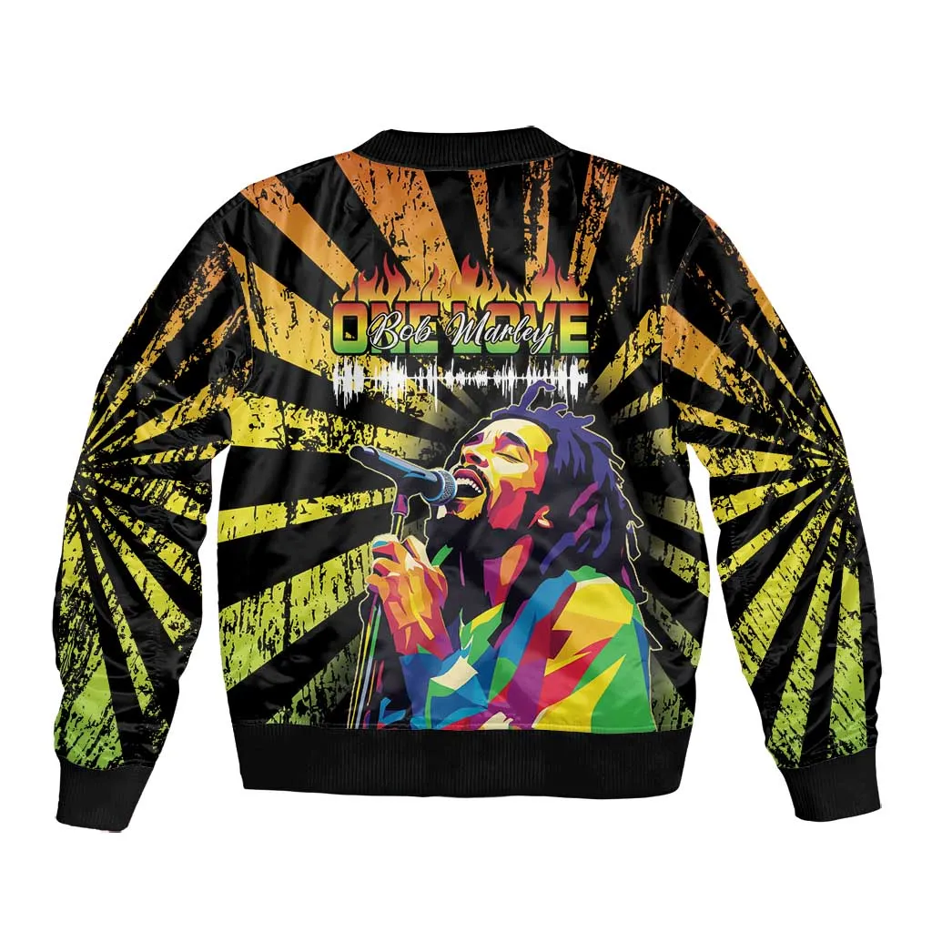 Afro-American Reggae Legend Bob Bomber Jacket One Love - Grunge Style LT15