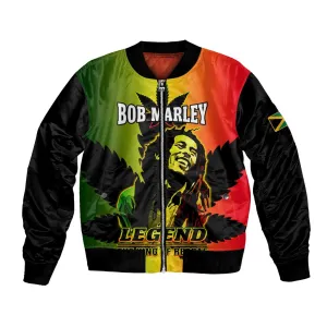 Afro Jamaica Legend Bob Bomber Jacket The King Of Reggae LT14