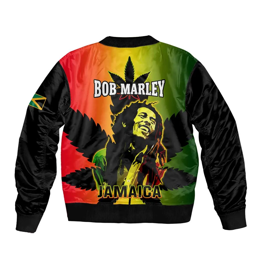 Afro Jamaica Legend Bob Bomber Jacket The King Of Reggae LT14