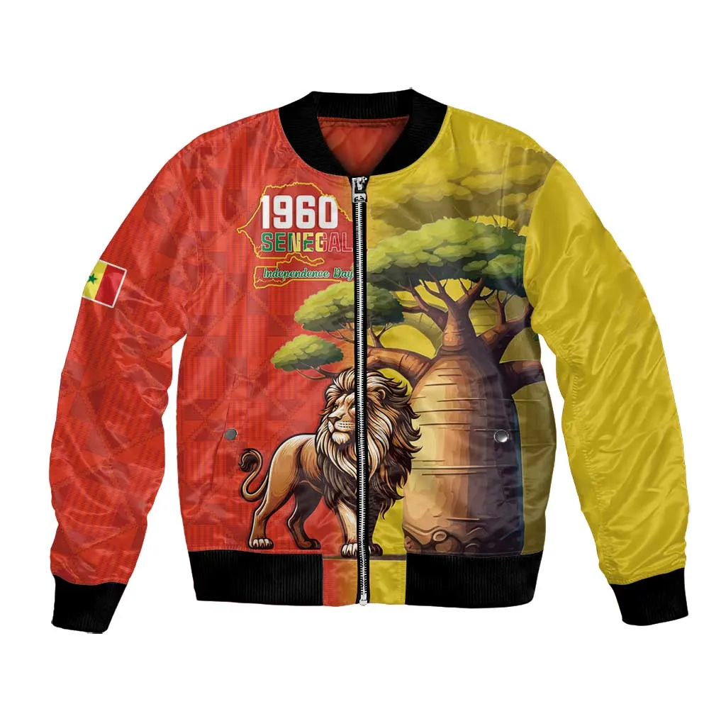Afro Senegal Independence Day Bomber Jacket 65th Anniversary - Kente Pattern LT15