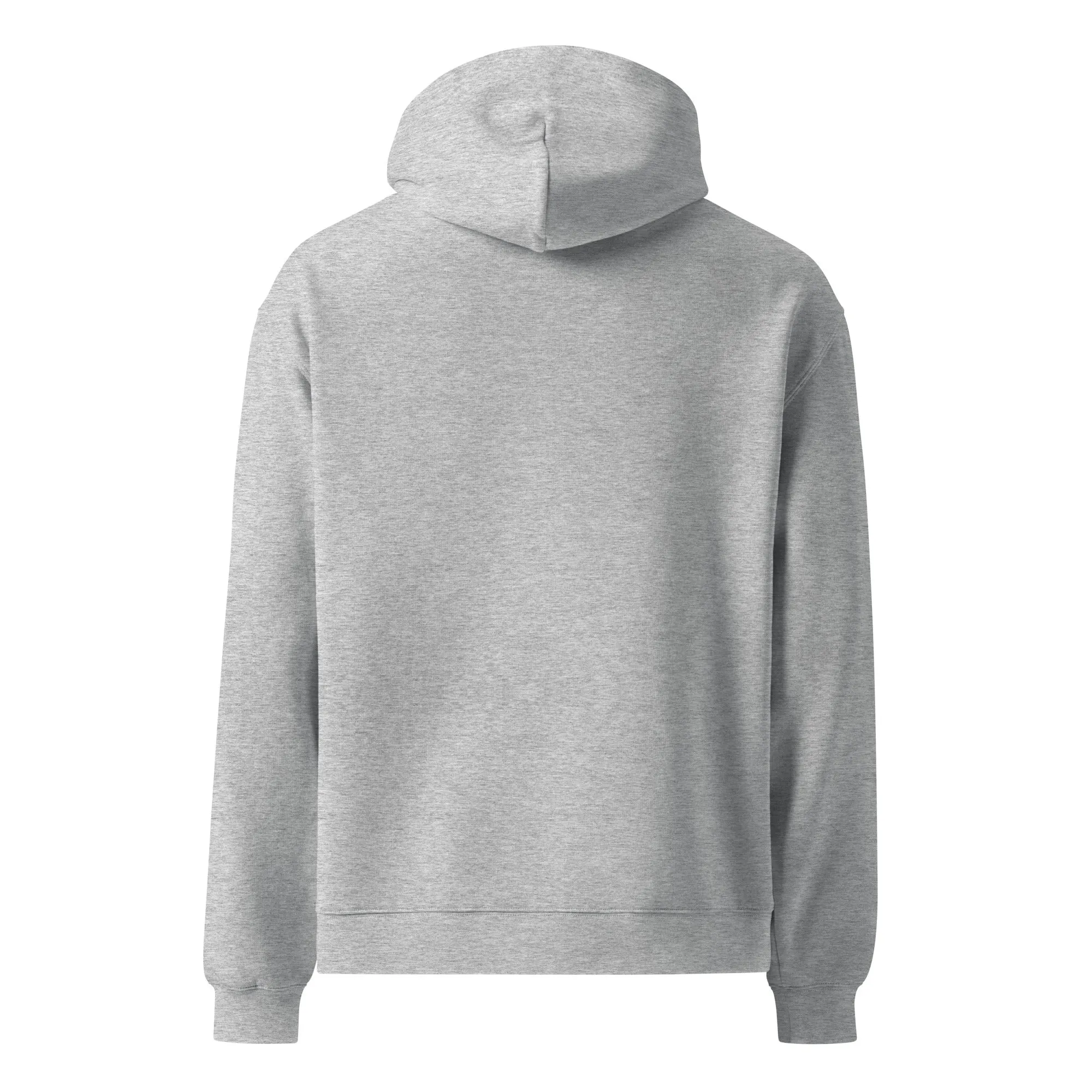 Aftrz Classics Premium Drop Shoulder Oversized Hoodie - Heather Grey with Red Logo