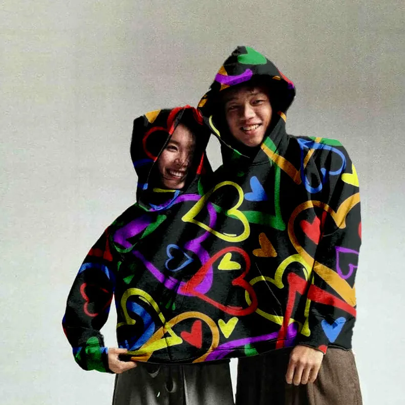 All Love - Couples Double Hooded Hoodie