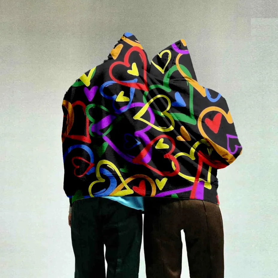 All Love - Couples Double Hooded Hoodie