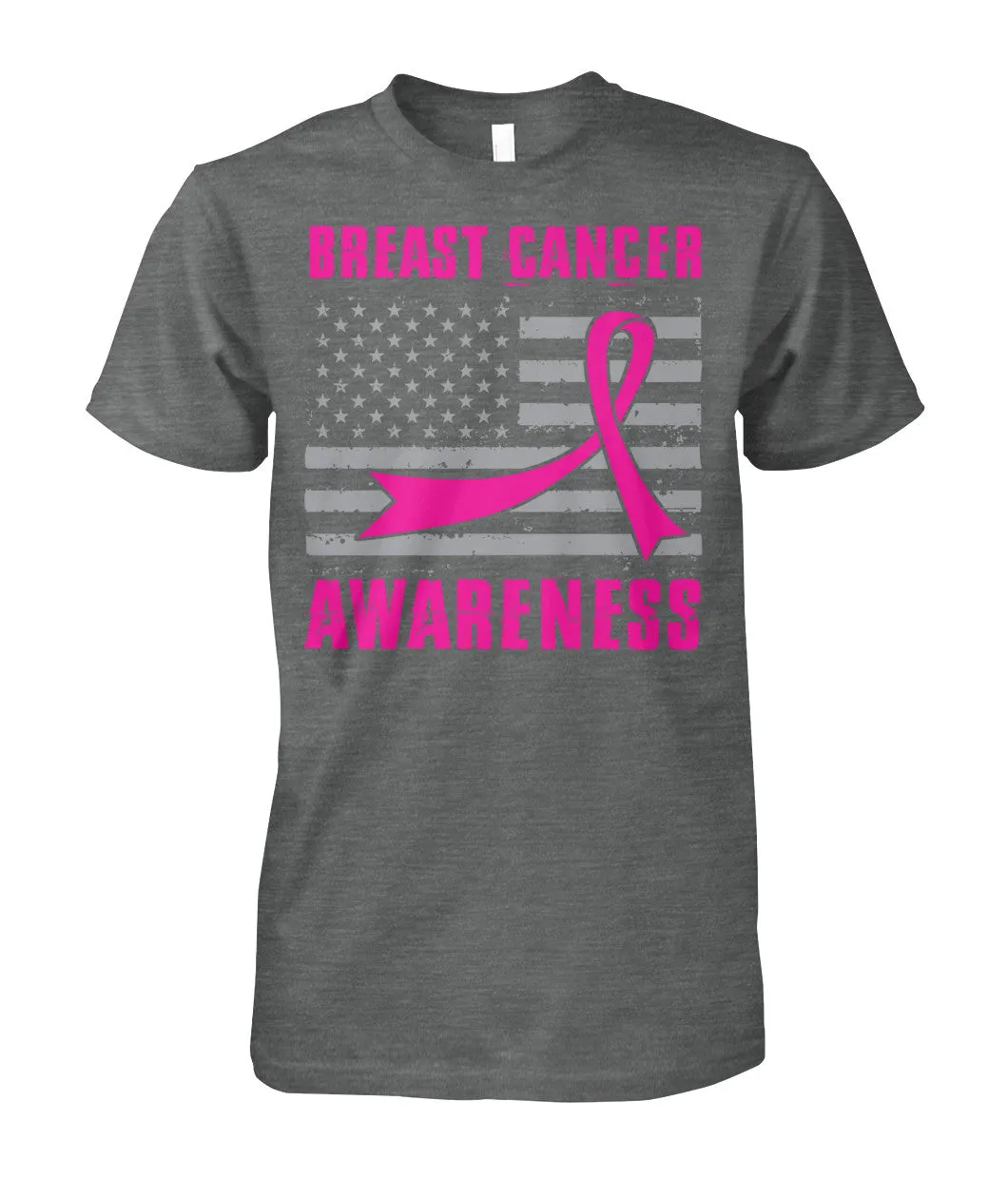 American Flag Breast Cancer Awareness Shirts and Long Sleeves