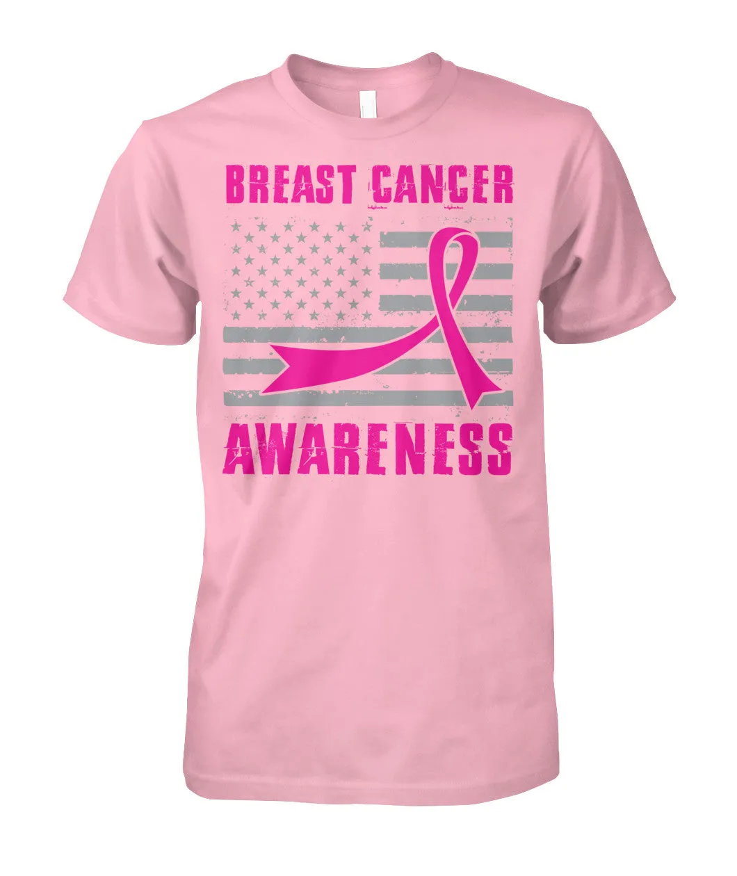 American Flag Breast Cancer Awareness Shirts and Long Sleeves