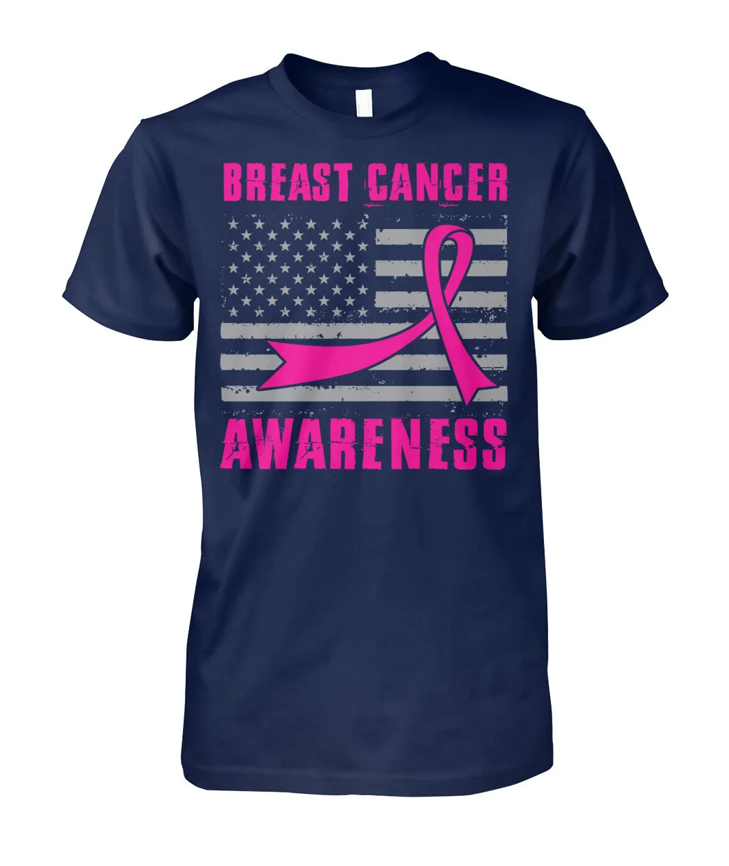 American Flag Breast Cancer Awareness Shirts and Long Sleeves