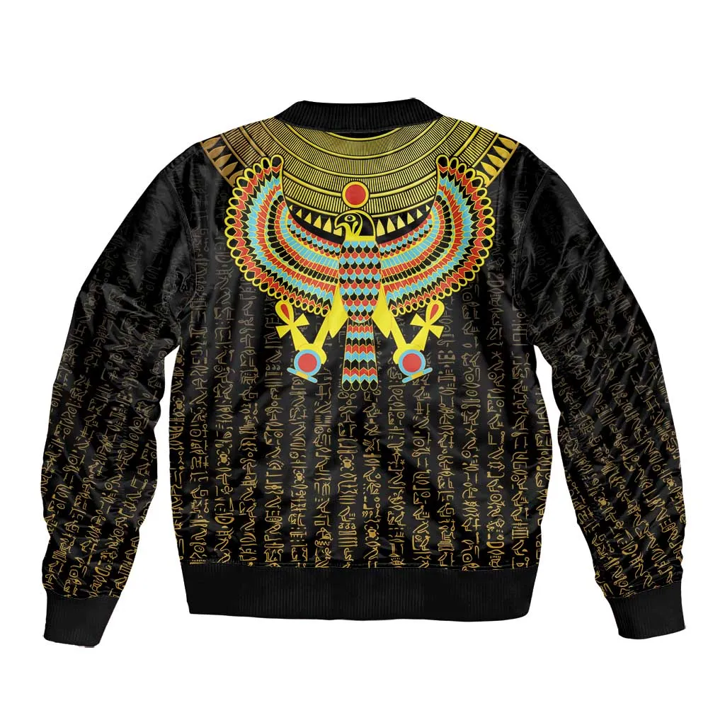 Ancient Egyptian Bomber Jacket Symbol of Horus The Falcon God LT9