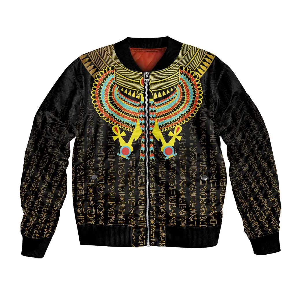 Ancient Egyptian Bomber Jacket Symbol of Horus The Falcon God LT9
