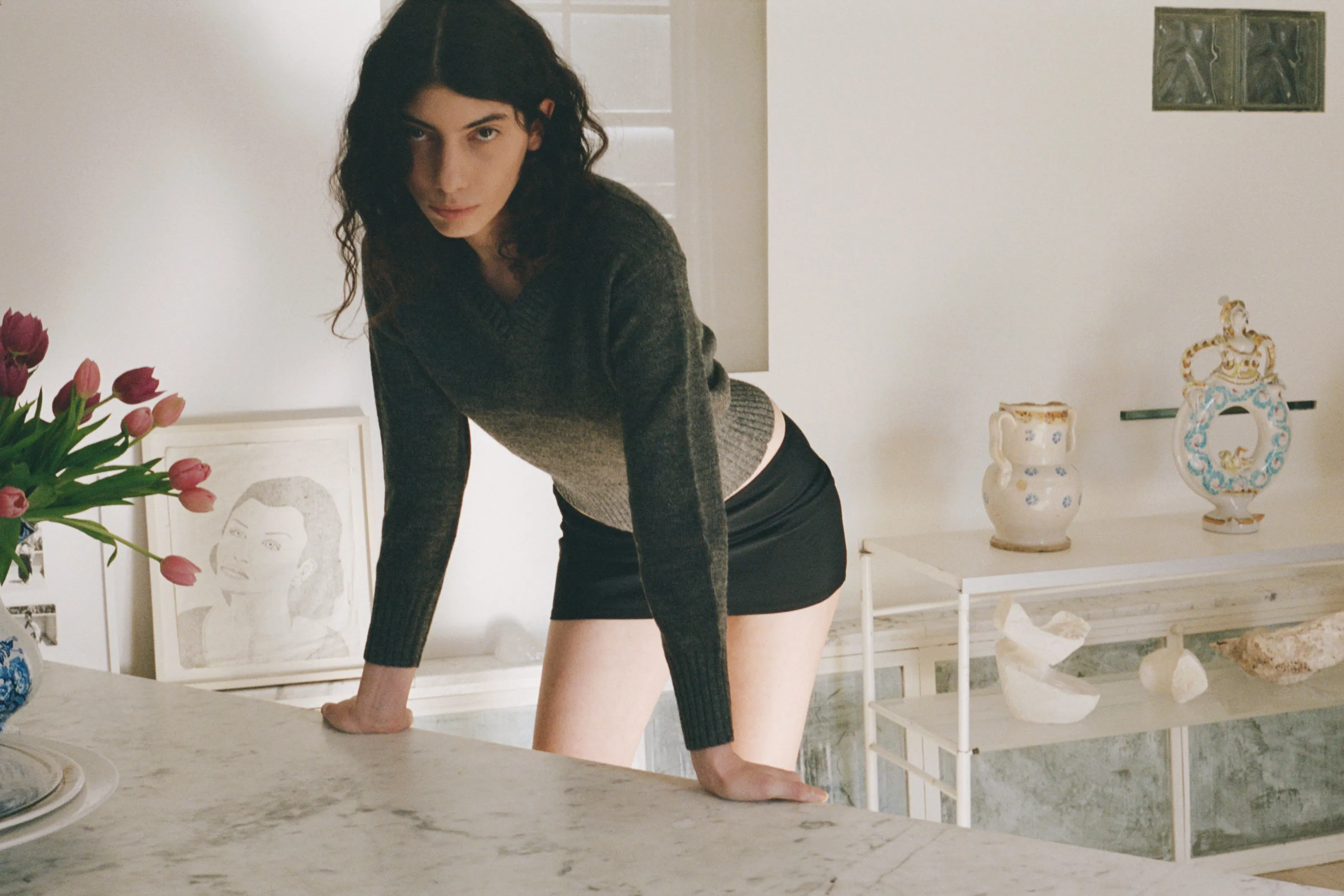 ANNORA SWEATER, FLINT