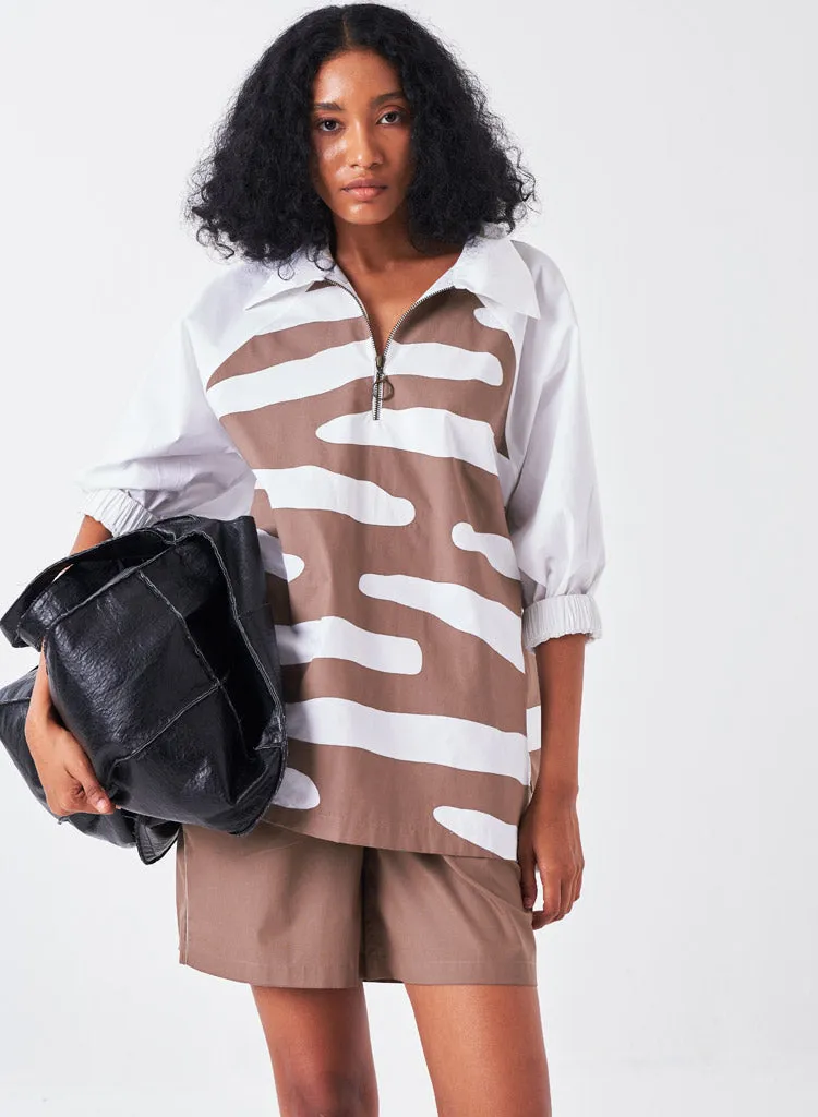 Appliqué Boxy Shirt Set