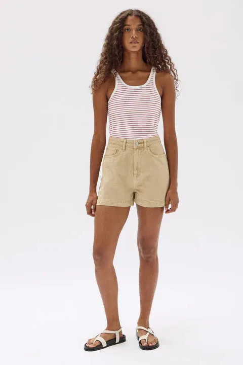 ASSEMBLY LABEL - Boxy Denim Shorts TAN