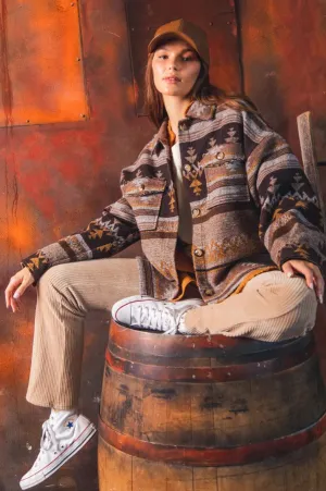 Aztec arrow jacket MUSTARD