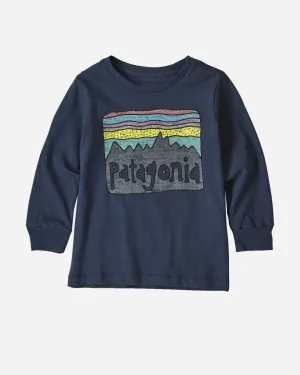 Baby L/S Graphic Organic Tee - New Navy