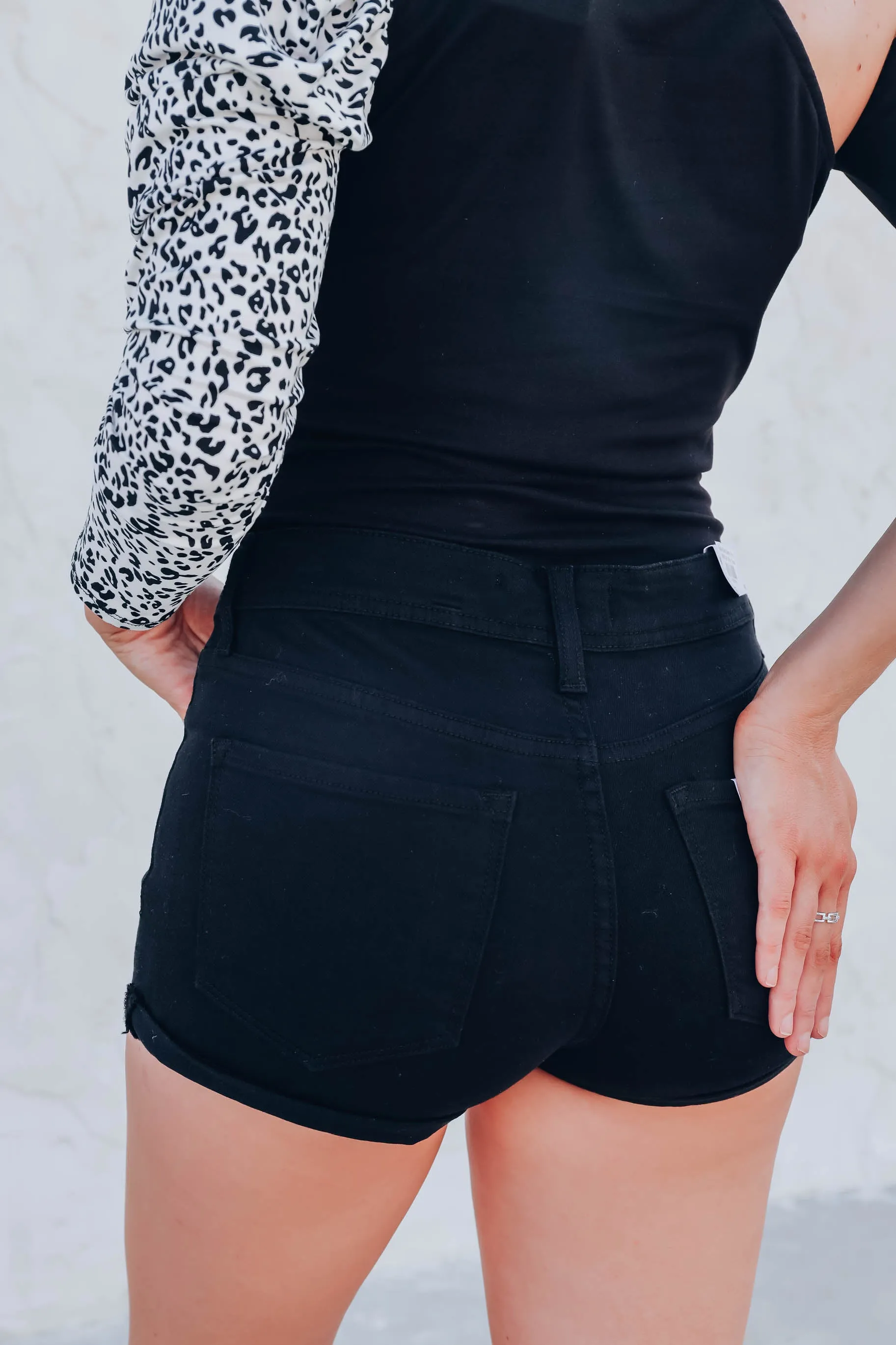 Bahia Black Denim Shorts