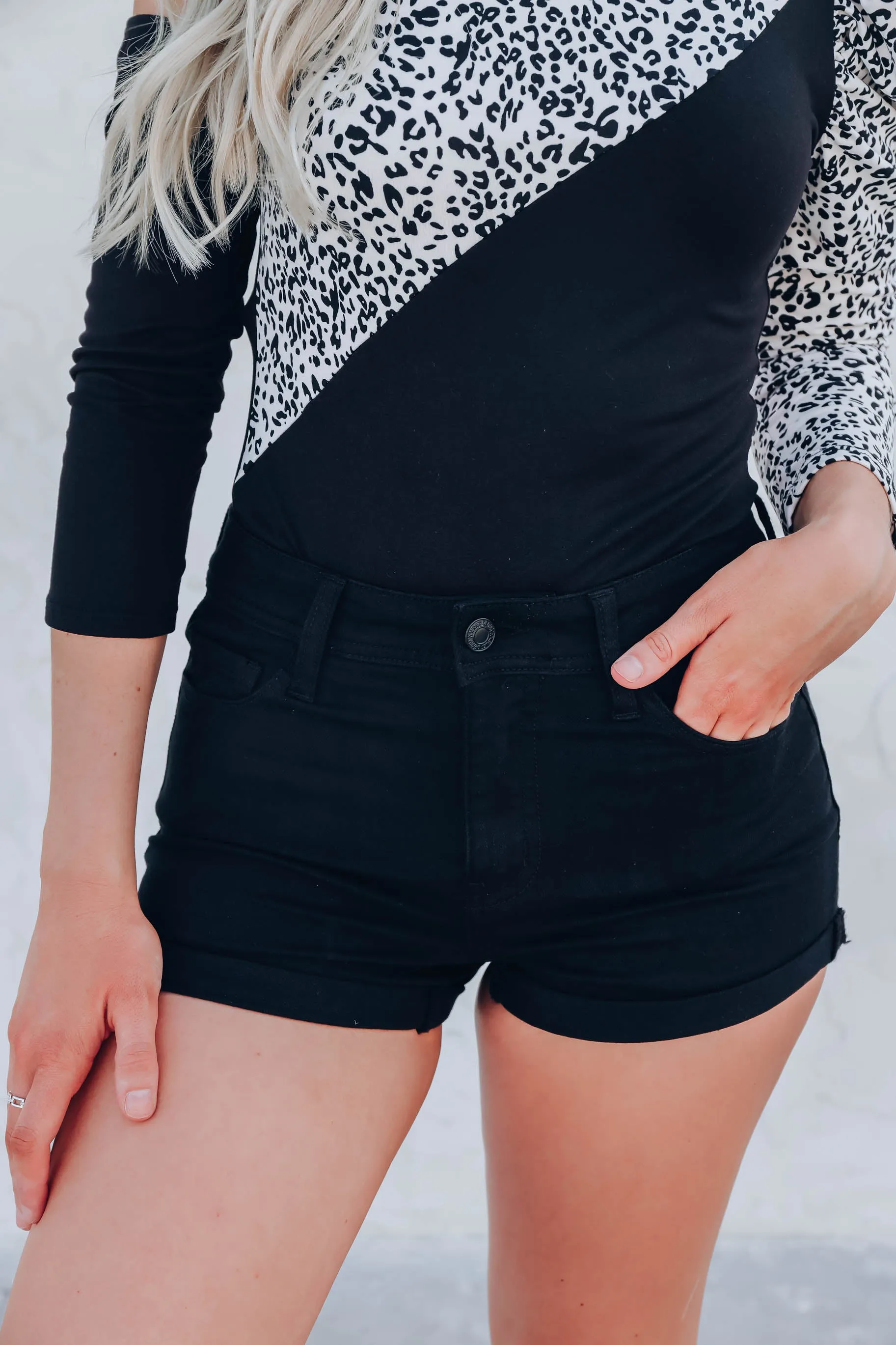 Bahia Black Denim Shorts