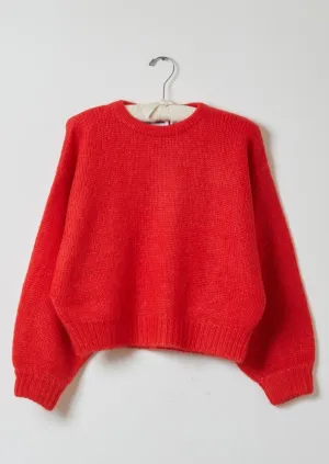 Balloon Sleeve Sweater, Apple