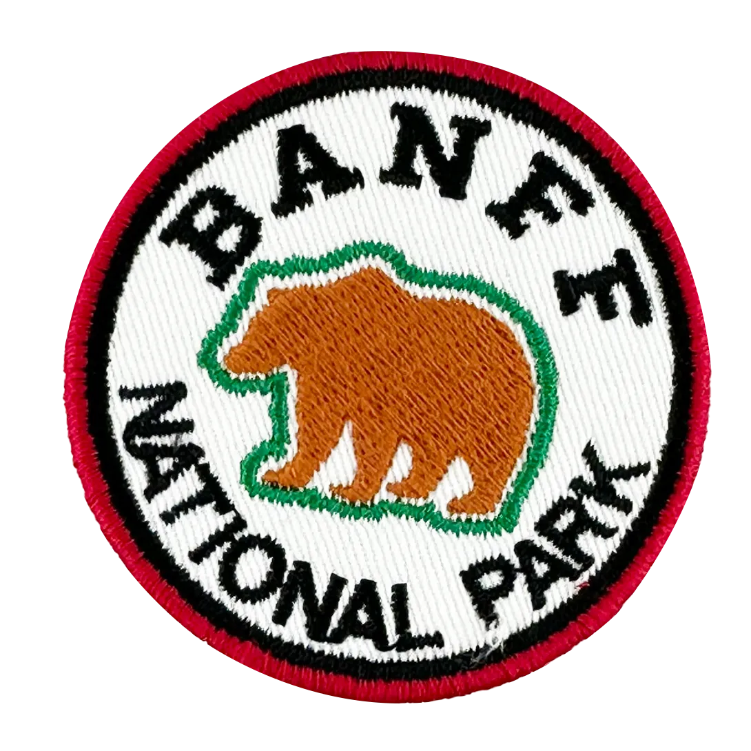 Banff iron-on embroidery patch
