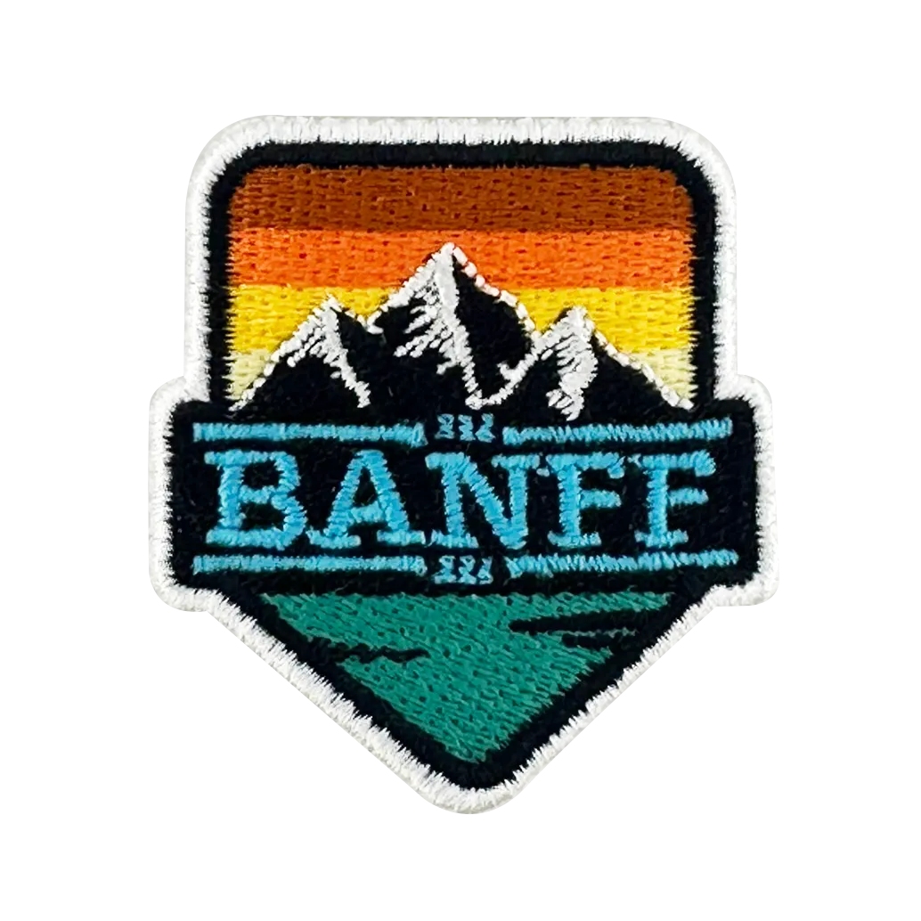 Banff iron-on embroidery patch