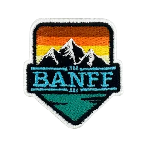 Banff iron-on embroidery patch