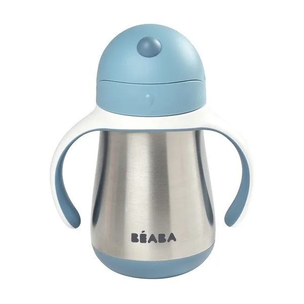 Beaba Stainless Steel Straw Cup 250ml - Windy Blue