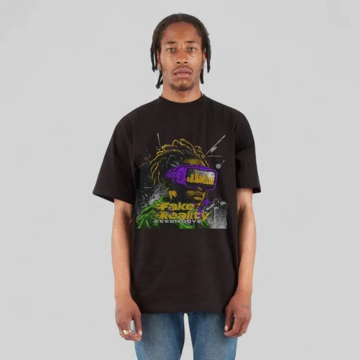 Beesmoove fake reality Oversized Boxy Tee