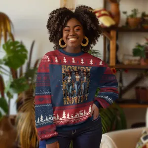 Black Cowgirl Ugly Christmas Sweater Howdy Melanin Rodeo Queen TS09