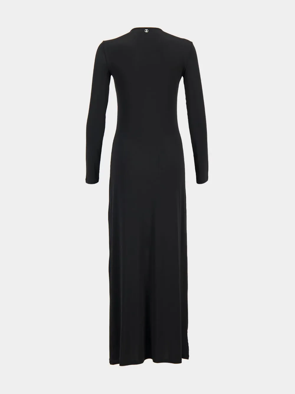 Black Dress with Metallic Eyelets