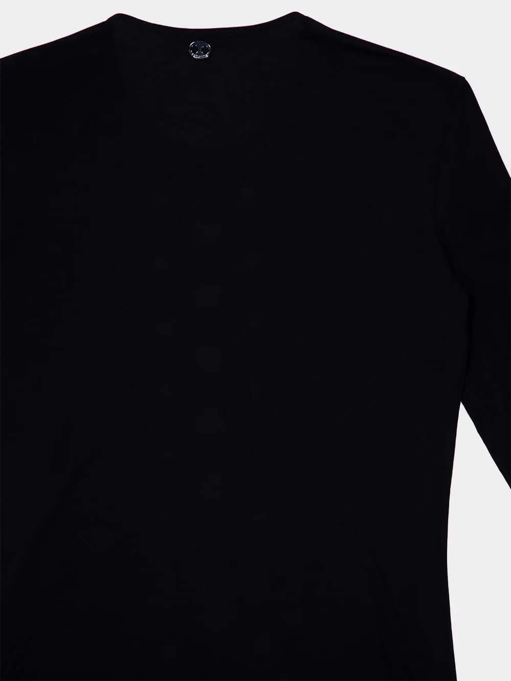 Black Dress with Metallic Eyelets