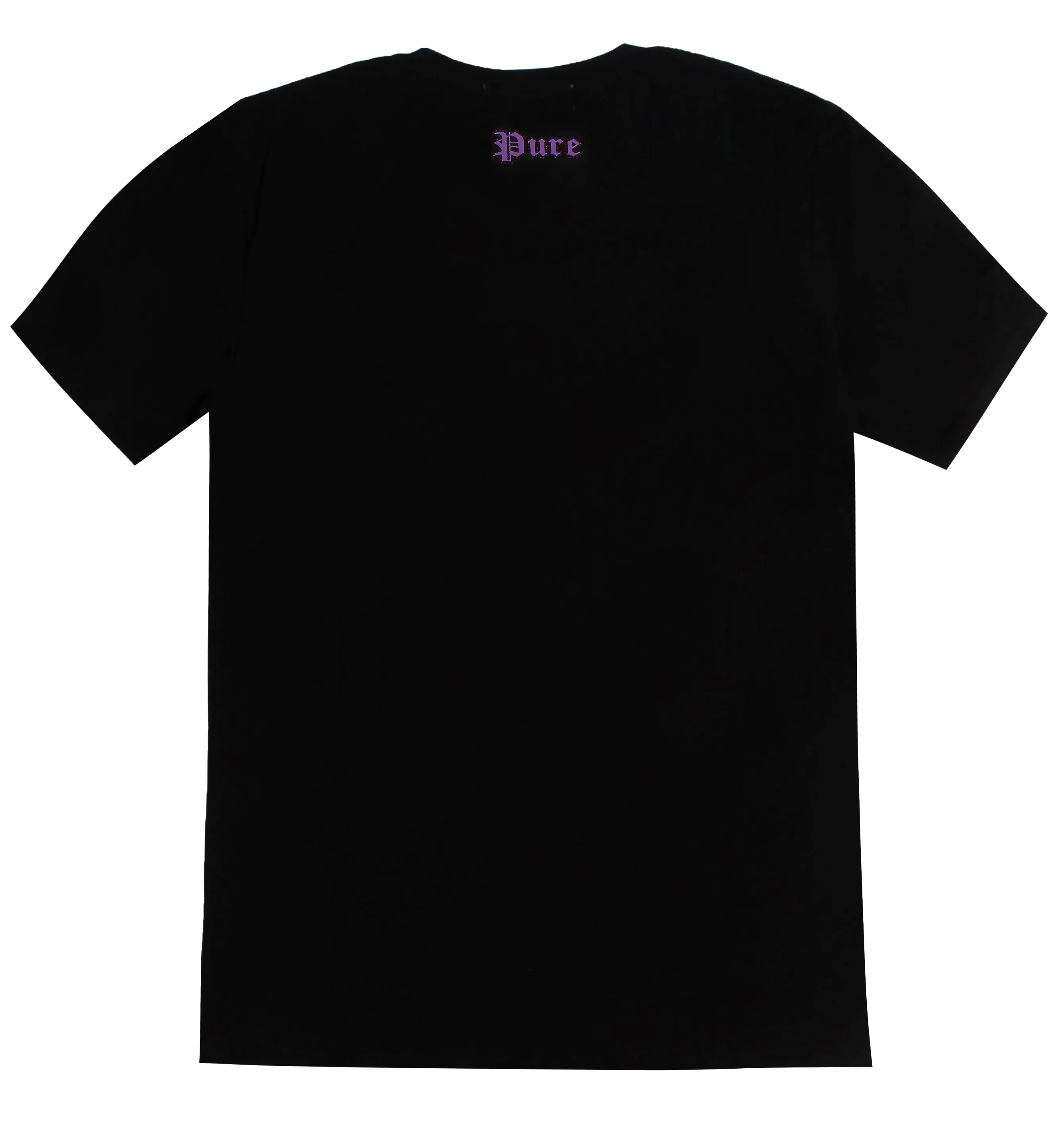 Black Pure Tee With Purple Diamond Block Logo