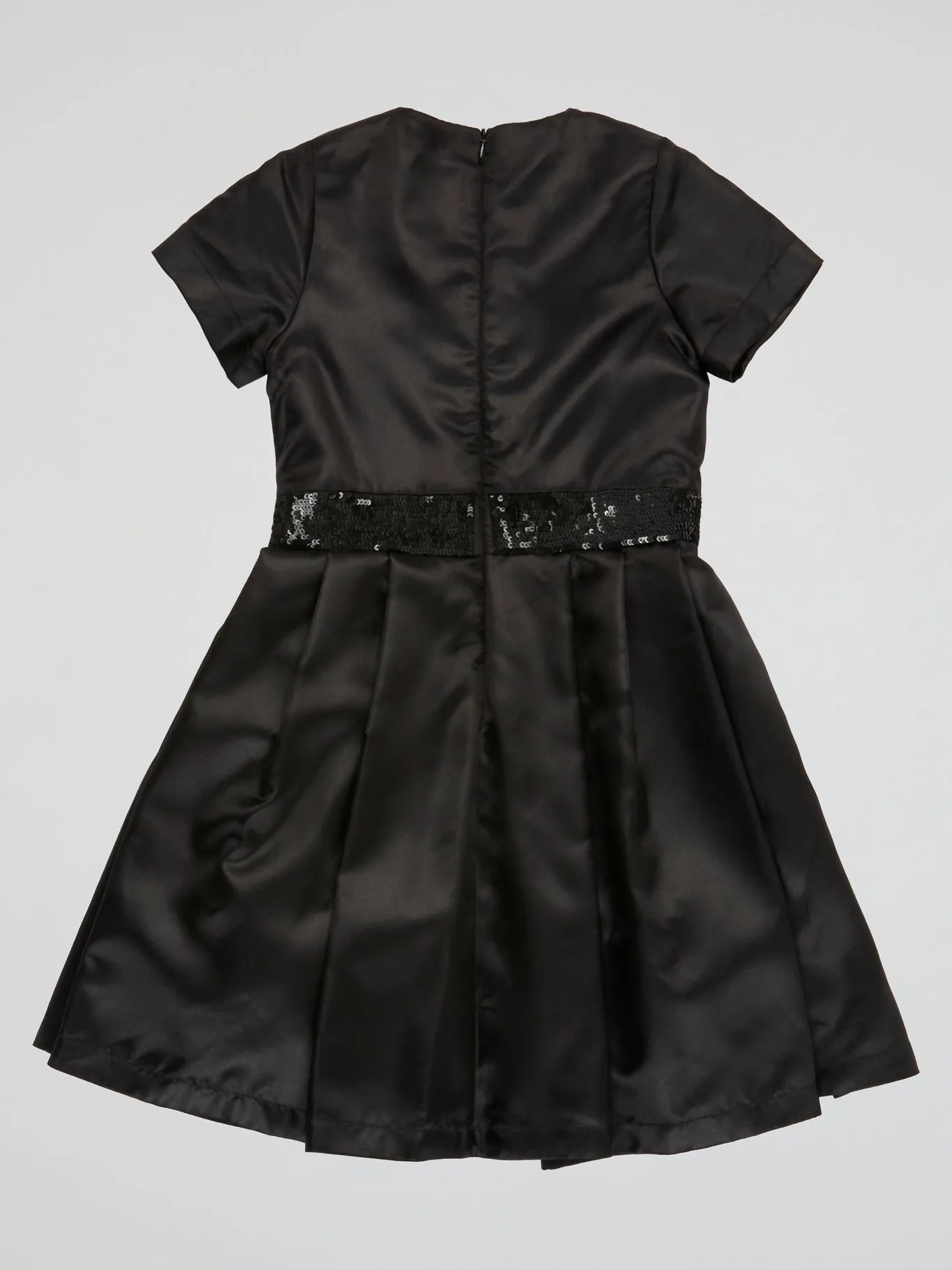 Black Sequin Detailed Mini Dress