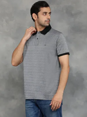 Black Solid Regular Fit Polo T-Shirt | JadeBlue
