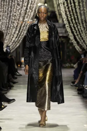 Black/Gold Ombré Lurex Dress