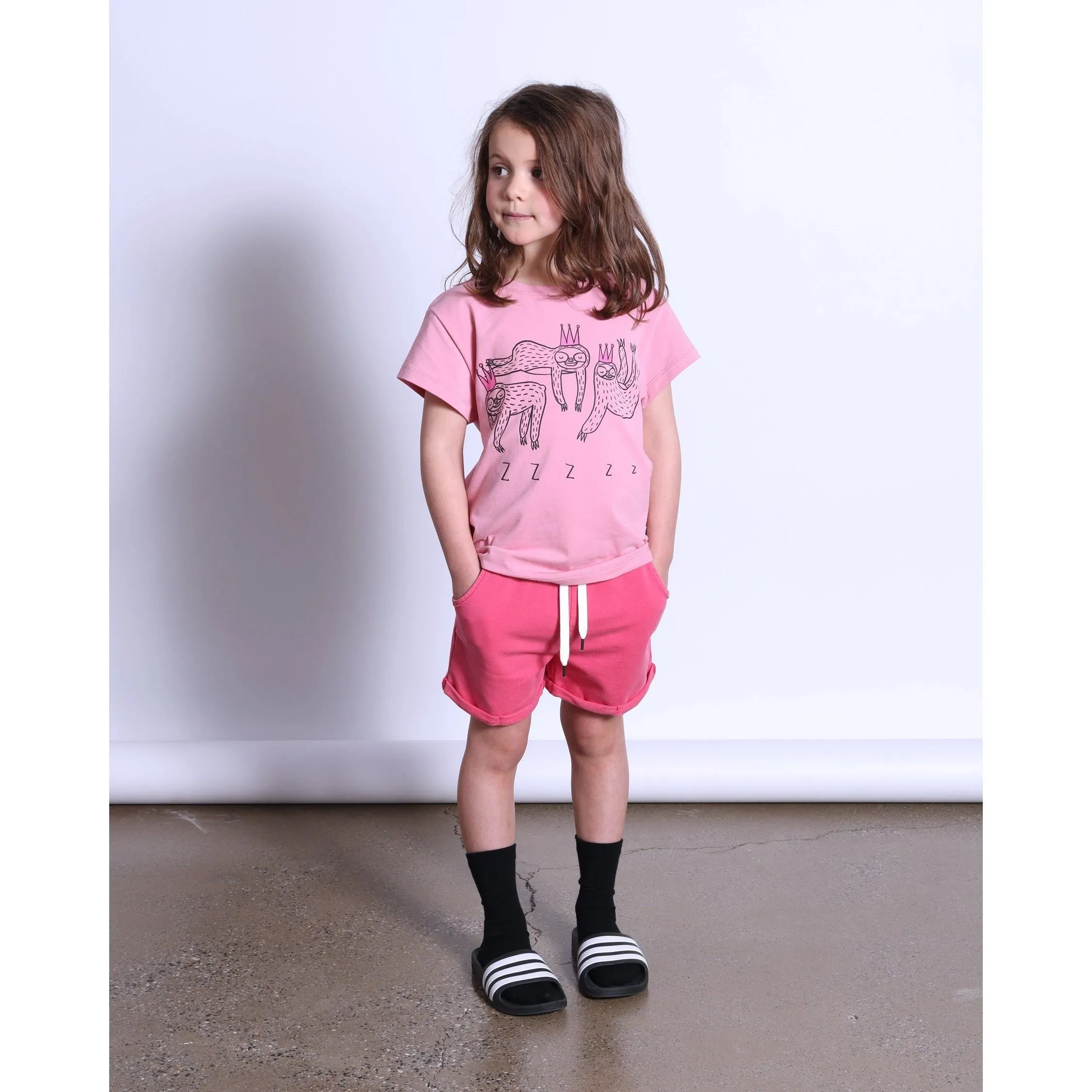 Blasted Track Short- Pink Wash