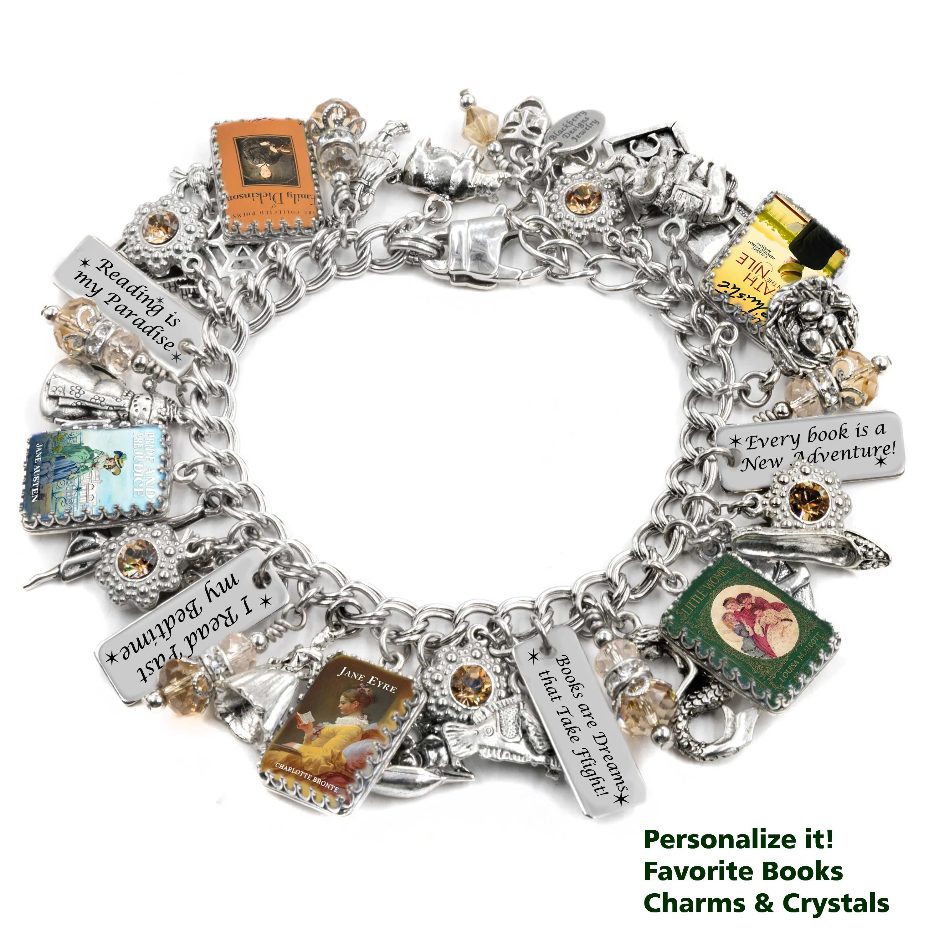 Book Lover Gift, Personalized Jewelry