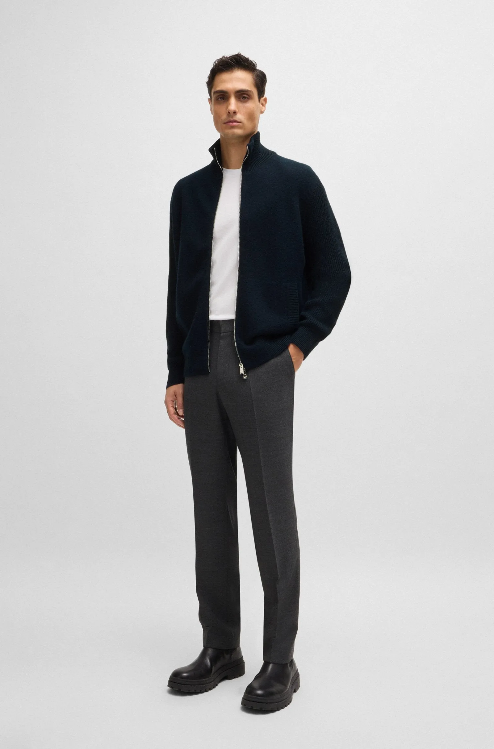 BOSS Sweaters Regular Fit in Cotton Mix - H-EMERAVIGLIO 10265533 01-50526839