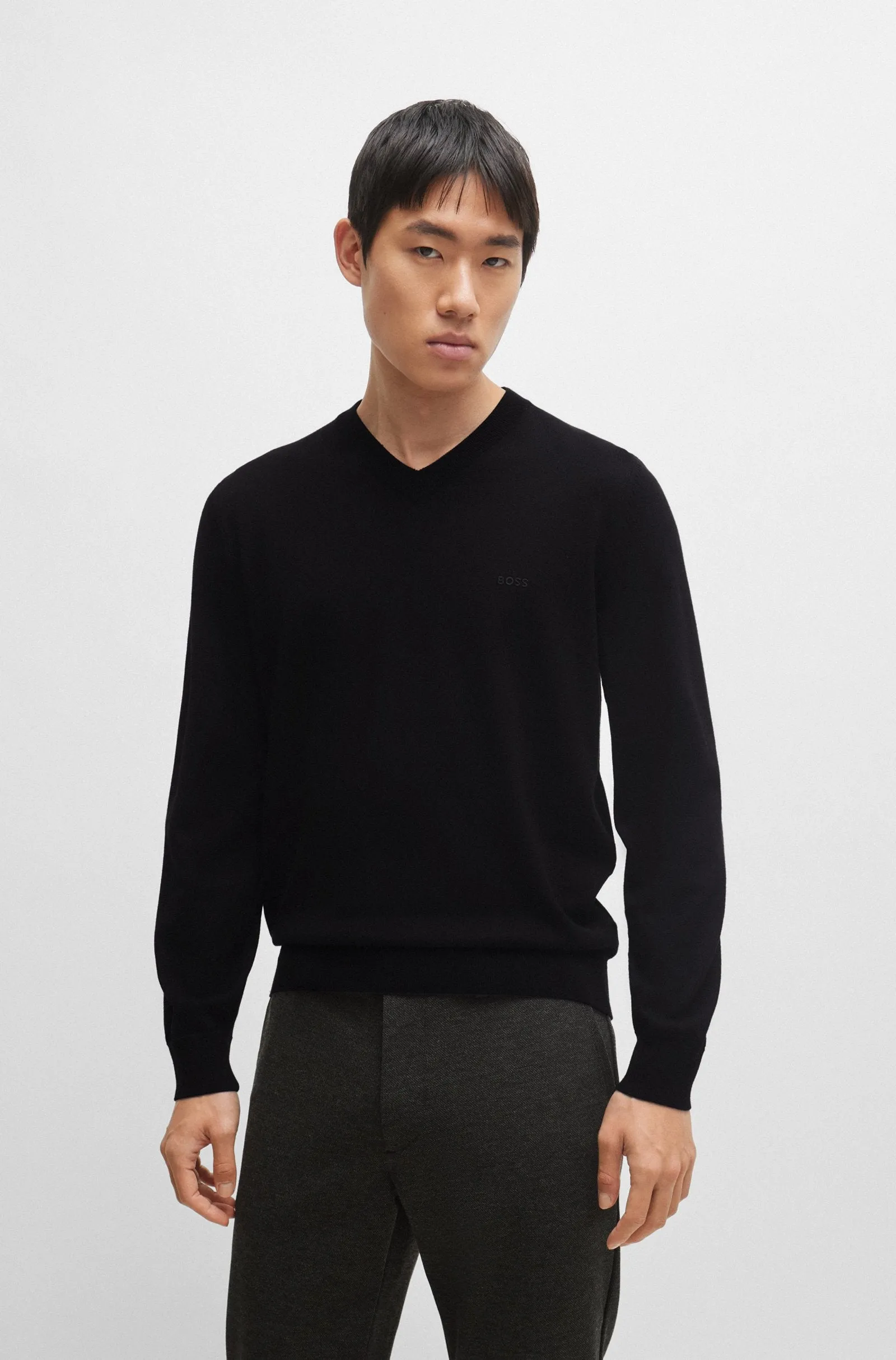 BOSS Sweaters Regular Fit in Cotton - PACELLO-L 10255193 01-50506042