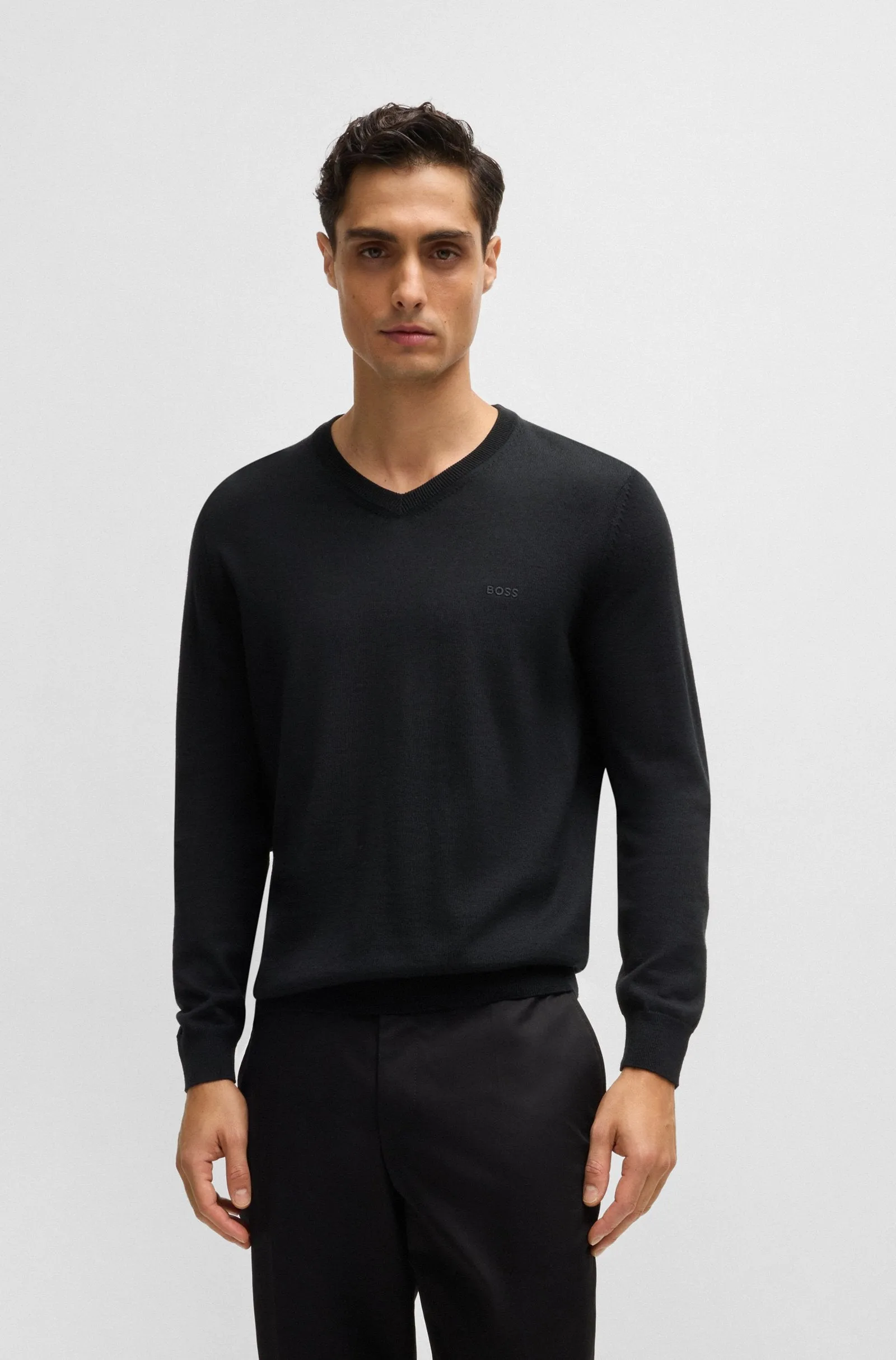 BOSS Sweaters Regular Fit in Wool - BARAM-L 10243920 01-50476363