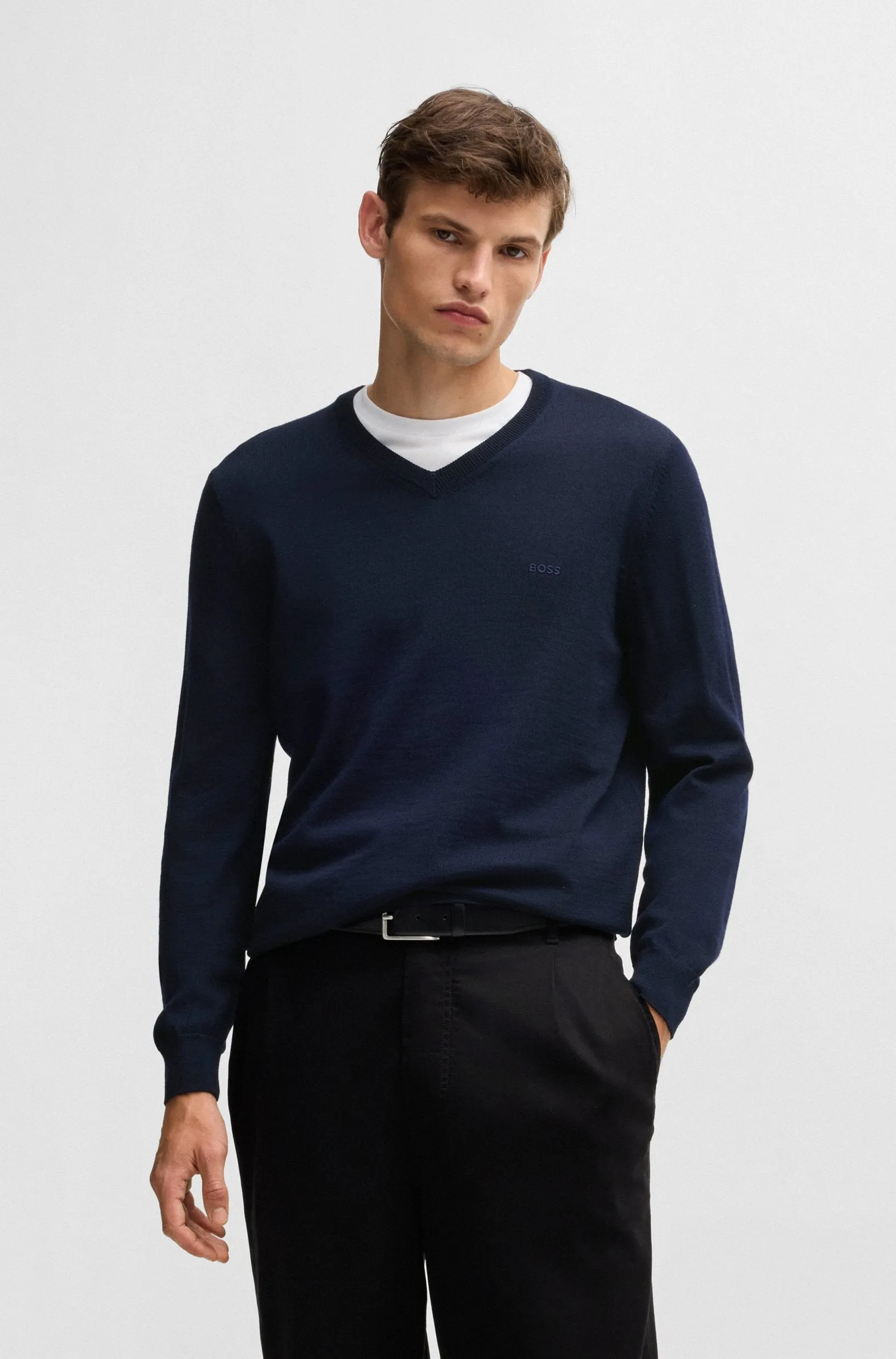 BOSS Sweaters Regular Fit in Wool - BARAM-L 10243920 01-50476363