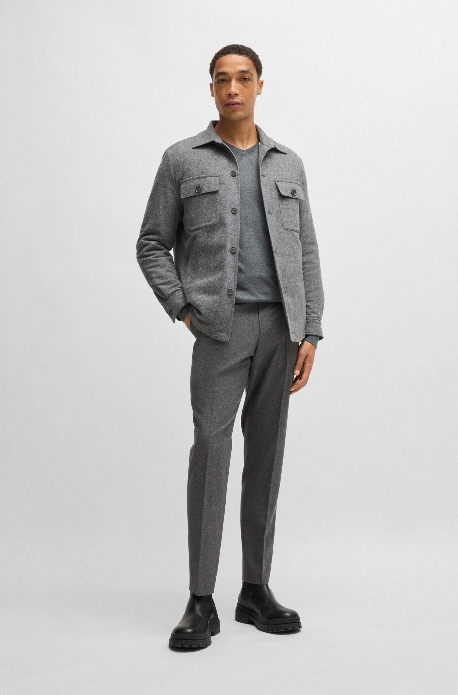 BOSS Sweaters Regular Fit in Wool - BARAM-L 10243920 01-50476363